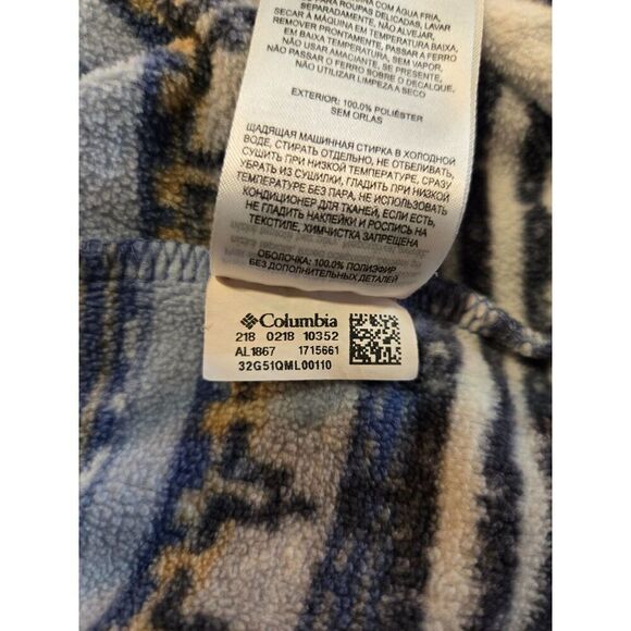Columbia Women's Mountain Side Aztec Striped Fleece Sweater Size Medium - Picture 7 of 9